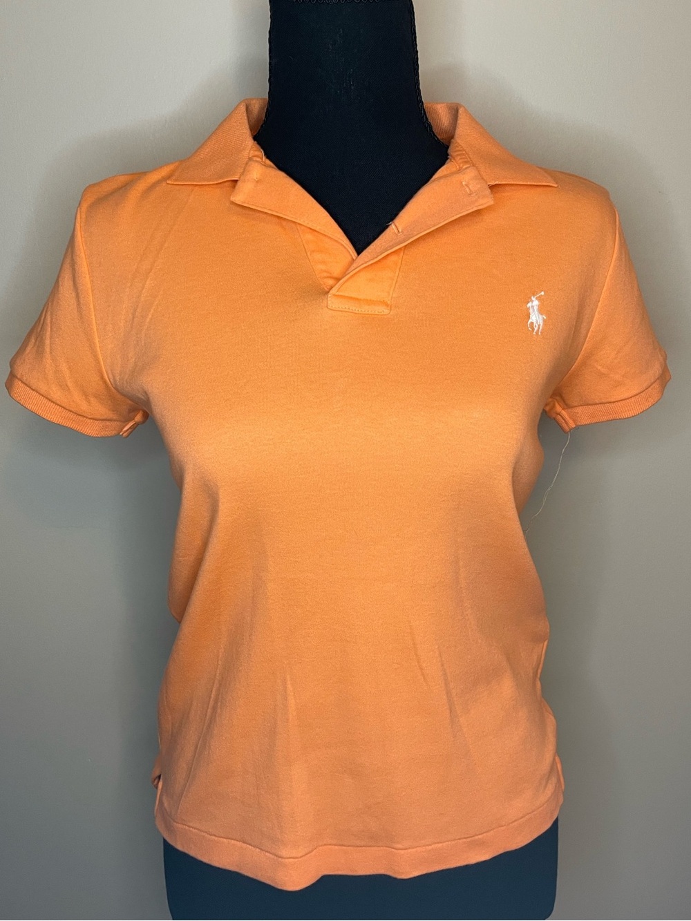 Ralph Lauren Orange Short Sleeve Polo with Embroidered Pony